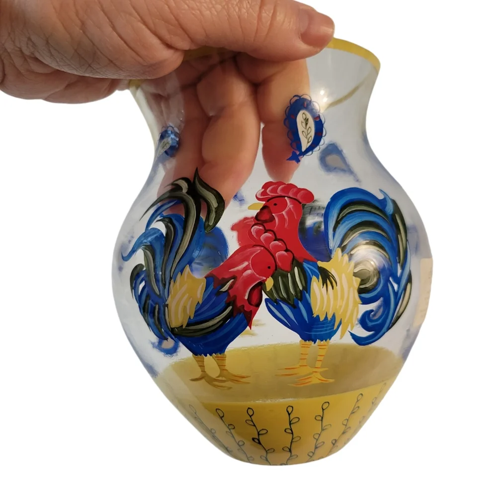 Lenox Handpainted Rooster Vase Country Style